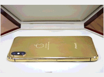 Apple iphone x 256 gb placcato oro 24kt
